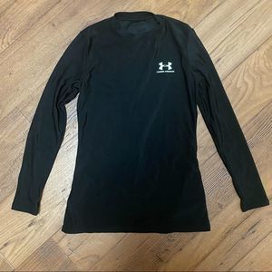 Under armour heatgear youth large L LG long sleeve EUC black
